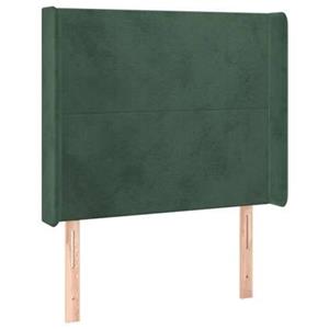 VidaXL Hoofdbord met randen 83x16x118|128 cm fluweel groen