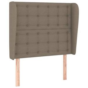 VidaXL Hoofdbord met randen 83x23x118|128 cm stof taupe