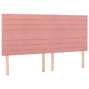 VidaXL Hoofdborden 4 st 80x5x78|88 cm fluweel roze