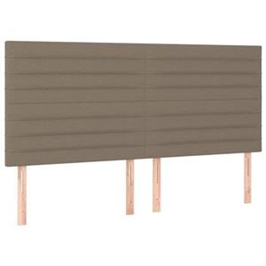 VidaXL Hoofdbord LED 160x5x118|128 cm stof taupe