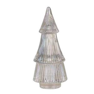 Clayre & Eef Glazen potje Kerstboom Ø 7x16 cm Transparant Glas