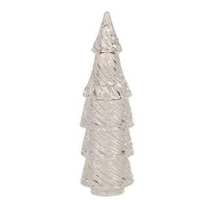 Clayre & Eef Glazen potje Kerstbomen Ø 7x24 cm Transparant Glas