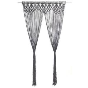 VidaXL Gordijn macramé 140x240 cm katoen antraciet