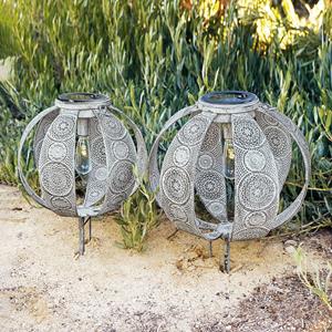 Loberon Solar-lantaarn set van 2 Carouge