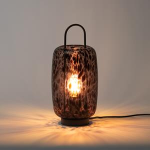 LA REDOUTE INTERIEURS Lamp in metaal en amber glas, Toleco