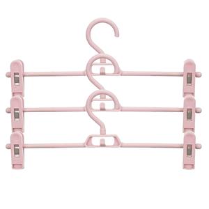 Kipit  broeken/rokken kledinghangers - set 12x stuks - roze - 32 cm -