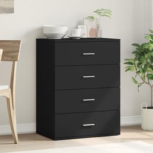 vidaXL Dressoir 60x39x80 cm bewerkt hout zwart