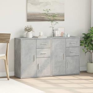 vidaXL Dressoirs 2 st 60x31x70 cm bewerkt hout betongrijs