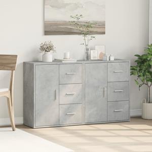 vidaXL Dressoirs 2 st 60x31x70 cm bewerkt hout betongrijs