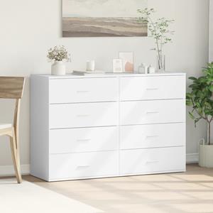 vidaXL Dressoirs 2 st 60x39x80 cm bewerkt hout wit