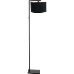 Steinhauer Vloerlamp Stang H 160 cm zwarte kap - zwart