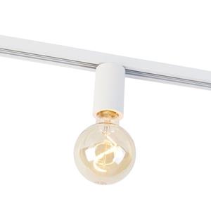 QAZQA E27 Fitting Met Rail Ophanging Voor 1-fase Rail Wit - Jeana