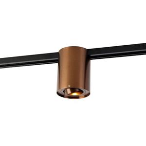 qazqa Moderner 1-Phasen-Schienenstrahler dunkelbronze - Rondoo Up - Bronze