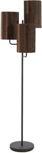 Vloerlamp Edisa - Velvet Donker Bruin+mat Zwart