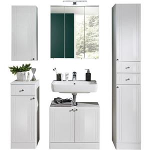 Saphir Badmeubelset Quickset 955 5-teilig, Waschbeckenunterschrank und LED-Spiegelschrank (set, 5 stuks)