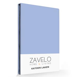 Zavelo Laken Basics Blauw (Katoen)-Lits-jumeaux (240x300 cm)