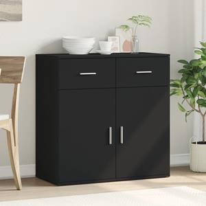 vidaXL Dressoir 79x38x80 cm bewerkt hout zwart