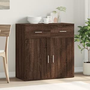 vidaXL Dressoir 79x38x80 cm bewerkt hout bruin eikenkleur