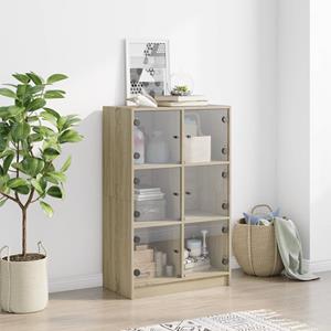 vidaXL Hoge kast met deuren 68x37x109 cm bewerkt hout sonoma eiken