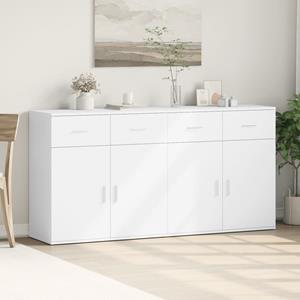 vidaXL Dressoirs 2 st 79x38x80 cm bewerkt hout wit