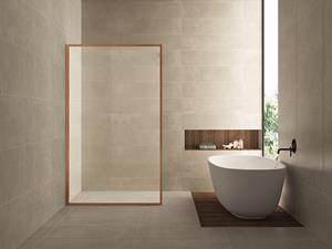 Mueller square inloopdouche 90x200cm helder glas met nano-coating geborsteld koper