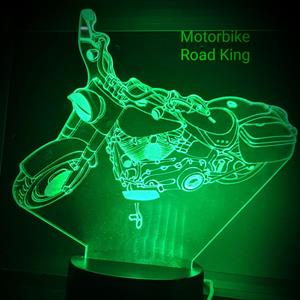 Ontwerp-zelf 3D LED LAMP - MOTORBIKE ROAD KING