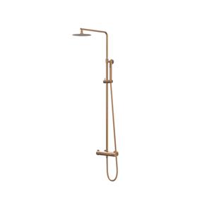 IVY Pact Regendoucheset - opbouw - 25cm medium hoofddouche - staafmodel handdouche - Geborsteld mat koper PVD CSP1GKAE