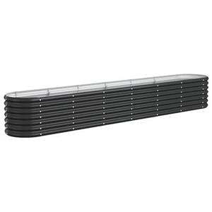 VidaXL Plantenbak 260x40x36 cm gepoedercoat staal antracietkleurig
