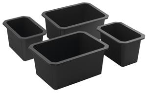 Sapho Lindo set van 4 meubel opbergbakken antraciet