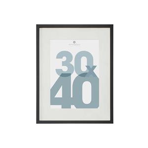 Atmosphera Fotolijstje met passe partout - voor een foto van 30 x cm - zwart - MDF/Glas -