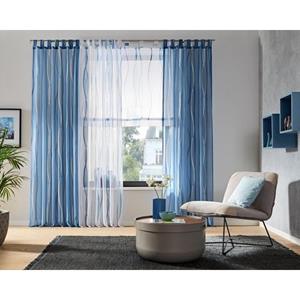 my home Gardine "Dimona", (2 St.), 2er-Set, Voile, Polyester, Wellen