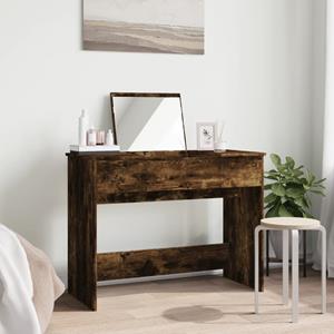 vidaXL Kaptafel met spiegel 100x45x76 cm gerookt eikenkleurig