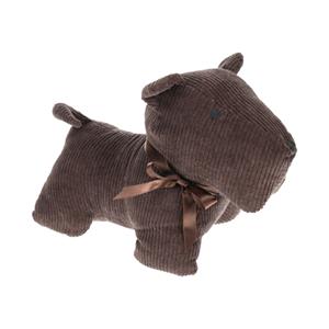 H&S Collection Deurstopper - hond - bruin - 29 x 14 x 19 cm - dieren thema deurstoppers -