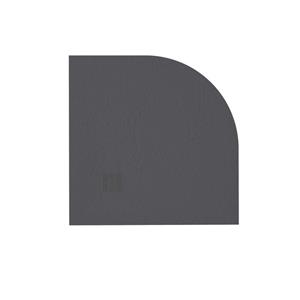ZEZA Grade douchevloer - 100x100cm - antislip - antibacterieel - mineraalmarmer - kwartrond - mat zwart 400000000000009462