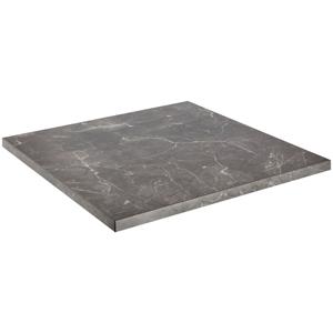 Vega Tafelblad Esterno vierkant; 80x80x3 cm (LxBxH); zwart/gemarmerd; vierkant