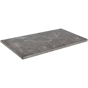 Vega Tafelblad Esterno vierkant; 130x80x3 cm (LxBxH); zwart/gemarmerd; rechthoekig