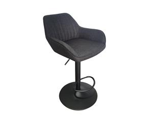 Giga Living Barkruk Nolan Stribe Donkergrijs/Zwart - 