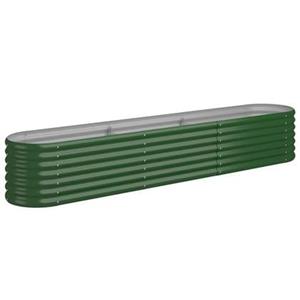 VidaXL Plantenbak 224x40x36 cm gepoedercoat staal groen