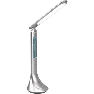 BES LED LED Bureaulamp - Trion Taty - 4W - Natuurlijk Wit 4000K - Oplaadbare batterijen - Titaan - Kunststof
