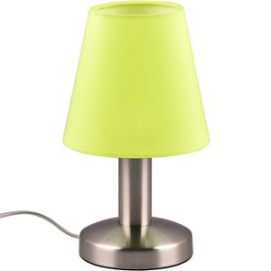 BES LED LED Tafellamp - Trion Masti - E14 Fitting - 1 lichtpunt - Mat Nikkel - Metaal - Groene lampenkap