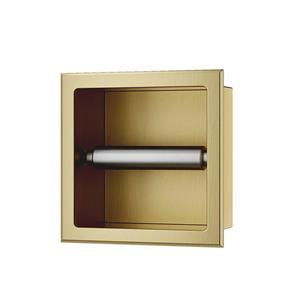 Xellanz Rocko toiletrolhouder zonder klep inbouw geborsteld messing 33.2114