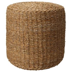 VidaXL Poef rondØ40x38 cm zeegras naturel