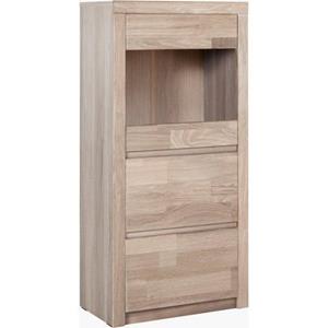Home affaire Woltra Vitrinekast Silkeborg mooie greeploze look, gedeeltelijk massief