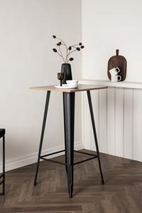 Nohr Vierkante Bartafel Jerae 60 x 60cm - Walnoot/Zwart