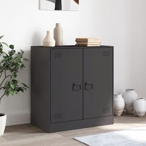 vidaXL Dressoir 67x39x73 cm staal zwart