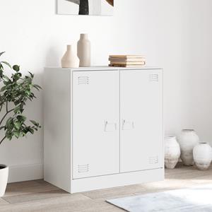 vidaXL Dressoir 67x39x73 cm staal wit