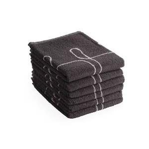 DoubleDry Luxe keukendoeken - 6 stuks - 50x50 - hip bestek - grijs