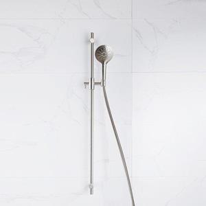 Fortifura Calvi glijstangset met ronde handdouche, gladde doucheslang Geborsteld RVS PVD (RVS) SW767489/SW799447/SW728177
