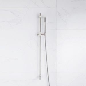 Fortifura Calvi glijstangset met staafhanddouche, metalen doucheslang Geborsteld RVS PVD (RVS) SW767489/SW496812/SW706208