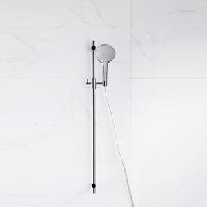 Fortifura Calvi glijstangset met ronde handdouche, gladde doucheslang chroom SW767487/SW496814/SW706209